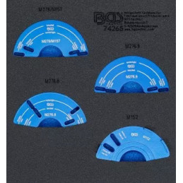 Insert de servante d'atelier 1/6: Kit de calage de pignon de réglage d’arbre à cames | pour Mercedes-Benz M152, M157, M276, M278