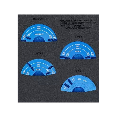 Insert de servante d'atelier 1/6: Kit de calage de pignon de réglage d’arbre à cames | pour Mercedes-Benz M152, M157, M276, M278