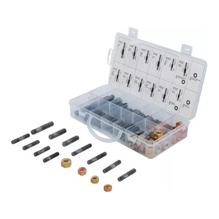 Assortiment d’écrous et de goujons pour collecteurs d’admission/d’échappement | 100 pièces