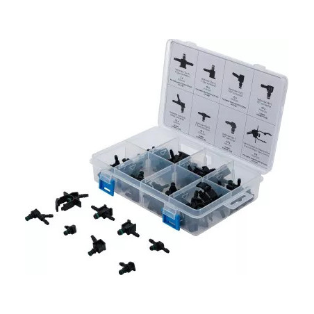 Assortiment de connecteurs de tuyau de retour diesel | 85 pièces