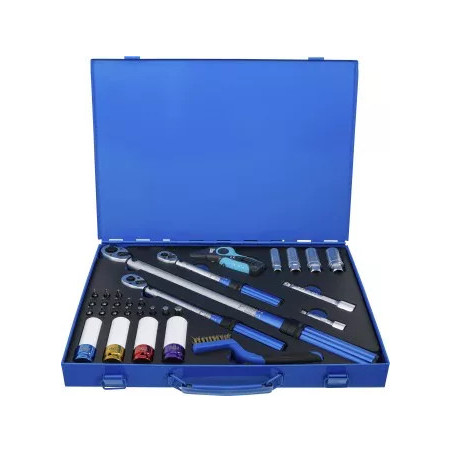 Jeu de clés dynamométrique | 6,3 mm (1/4"), 10 mm (3/8"), 12,5 mm (1/2") | 31 pièces