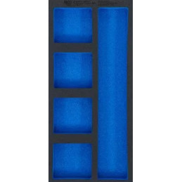 Insert de servante d'atelier 1/3, vide : 5 tablettes | 408 x 189 x 32 mm