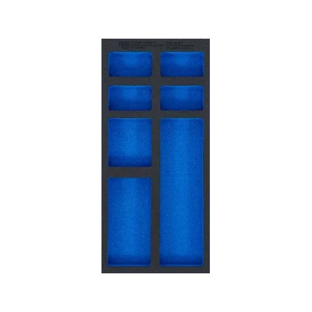 Insert de servante d'atelier 1/3, vide : 7 tablettes | 408 x 189 x 32 mm