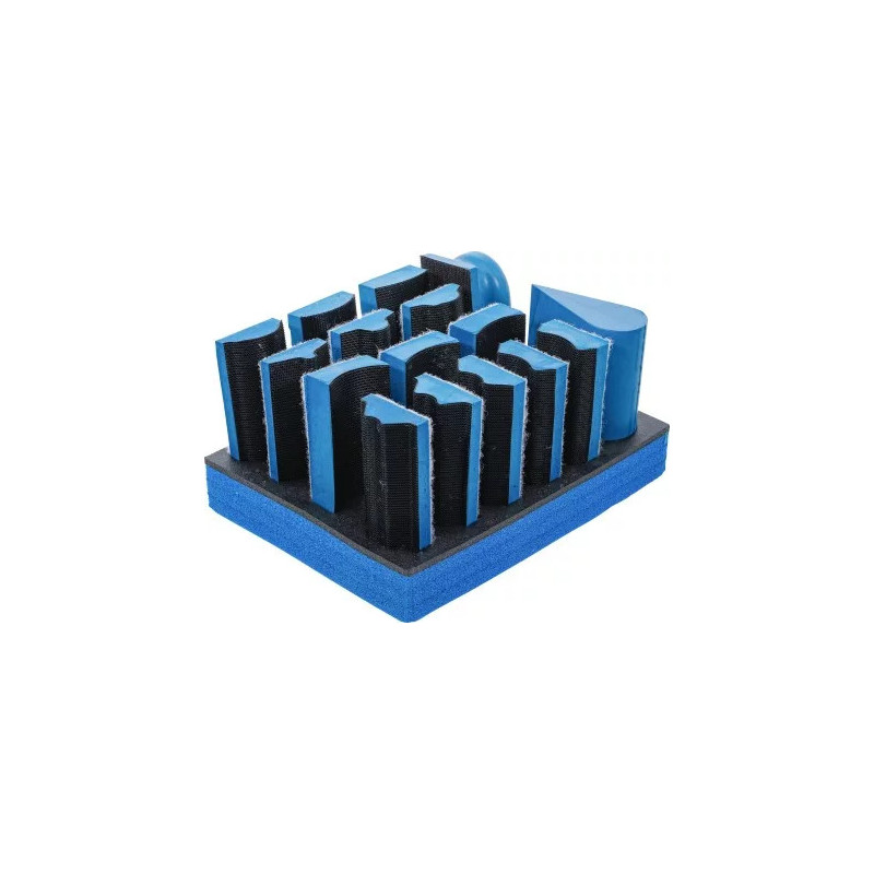 Bloc de ponçage à fixation autoagrippant | 16 pièces Bloc de ponçage à fixation autoagrippant | 16 pièces