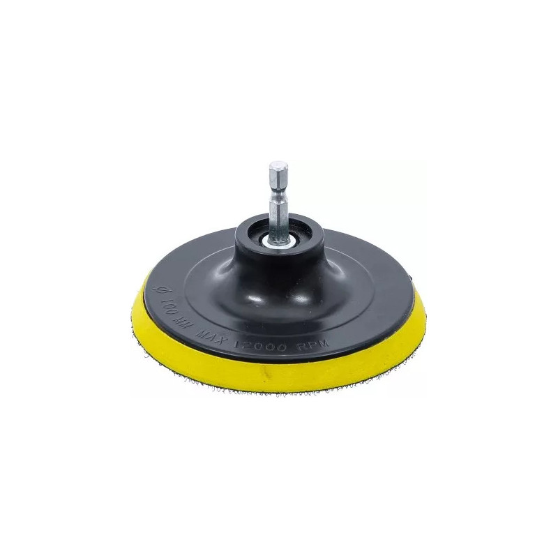 Plateau autoagrippant | pour art. 74367 | entraînement six pans mâle, 6,3 mm 1/4" | Ø 100 mm Plateau autoagrippant | pour art. 74367 | entraînement six pans mâle, 6,3 mm 1/4" | Ø 100 mm