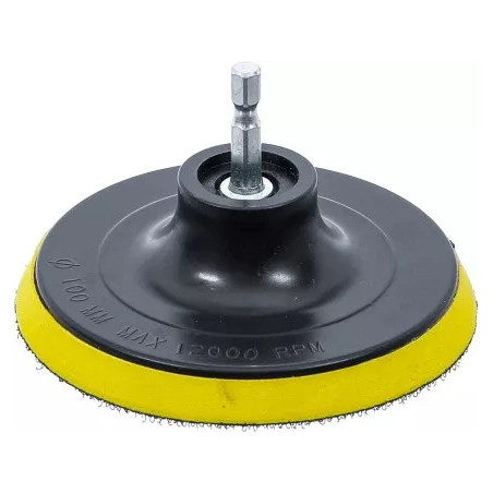 Plateau autoagrippant | pour art. 74367 | entraînement six pans mâle, 6,3 mm 1/4" | Ø 100 mm