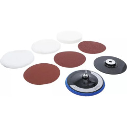 Jeu de disques de polissage et ponçage | Ø 180 mm | 8 pièces