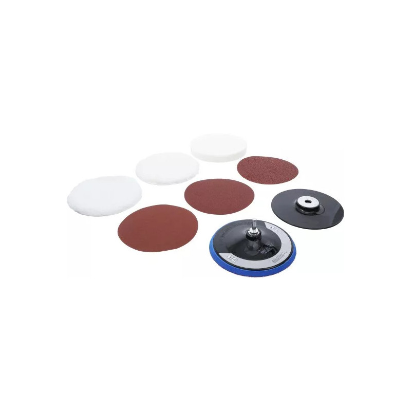 Jeu de disques de polissage et ponçage | Ø 180 mm | 8 pièces Jeu de disques de polissage et ponçage | Ø 180 mm | 8 pièces
