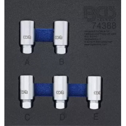 Insert de servante d'atelier 1/6 : Jeu d’outils pour écrous antivol pour Tesla | 5 pièces
