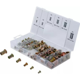 Assortiment d’écrous rivets | acier galvanisé | 150 pièces