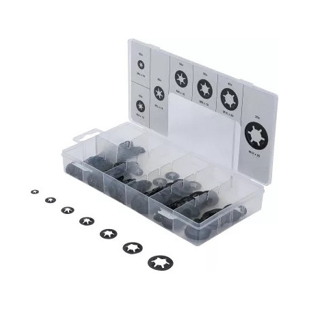 Assortiment de goujons de verrouillage / rondelles de serrage | M3 - M12 | 340 pièces