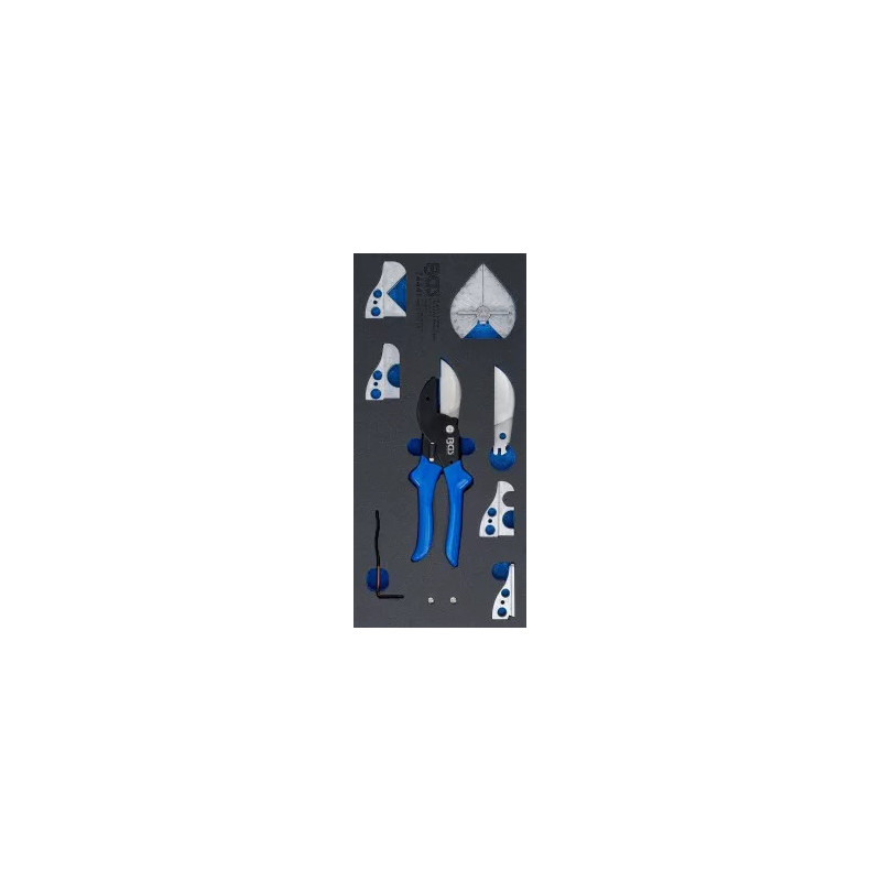 Insert de servante d’atelier 1/3 : jeu de ciseaux multifonctions / à onglet | pour tuyaux en matière plastique | 8 pièces Insert de servante d’atelier 1/3 : jeu de ciseaux multifonctions / à onglet | pour tuyaux en matière plastique | 8 pièces