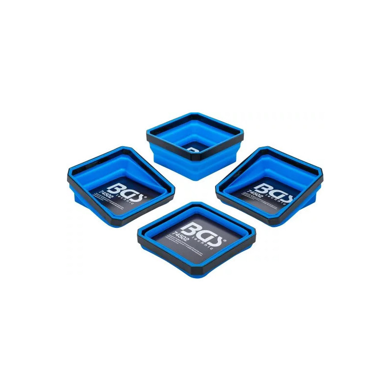Jeu de coupelles magnétiques | silicone | pliable | 115 x 115 x 50 mm | 4 pièces Jeu de coupelles magnétiques | silicone | pliable | 115 x 115 x 50 mm | 4 pièces
