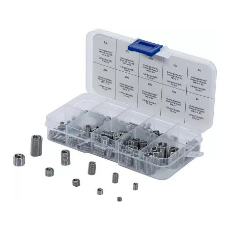Assortiment d’embouts de réparation de filetages | acier inoxydable | 150 pcs.