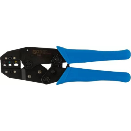 Pince à sertir et dénuder avec fonction cliquet | pour cosses de câble isolées | 0,5 - 6 mm²