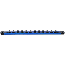 Rail de support pour 12 douilles de clé à douille | aimanté | pour 10 mm (3/8")