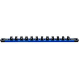 Rail de support pour 12 douilles de clé à douille | aimanté | pour 12,5 mm (1/2")