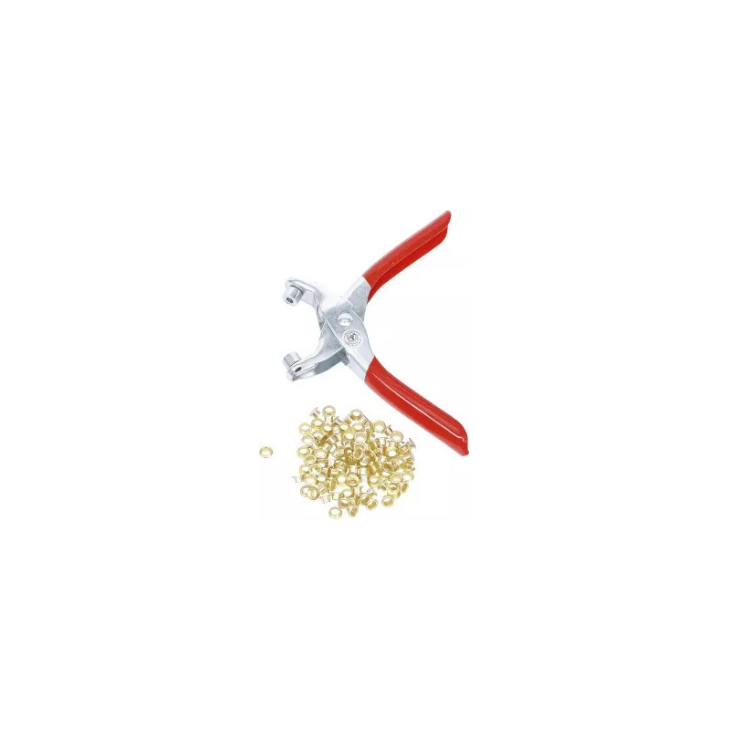 Pince à œillets avec 100 œillets ronds | 4,5 mm Pince à œillets avec 100 œillets ronds | 4,5 mm