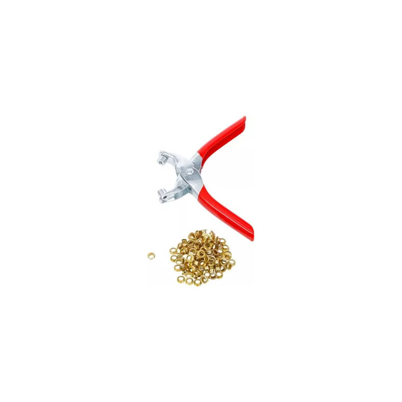 Pince à œillets avec 100 œillets ronds | 5,0 mm Pince à œillets avec 100 œillets ronds | 5,0 mm