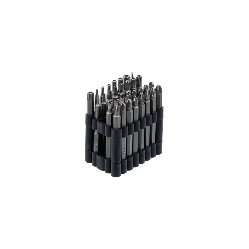 Jeu d'embouts | longs | 6,3 mm (1/4") | différents profils | 32 pièces Jeu d'embouts | longs | 6,3 mm (1/4") | différents profils | 32 pièces
