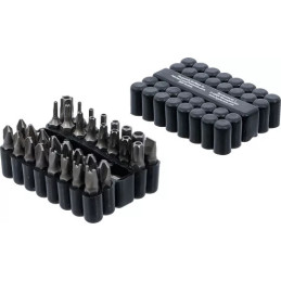Jeu d’embouts | courts | 6,3 mm (1/4") | différents profils | 33 pièces