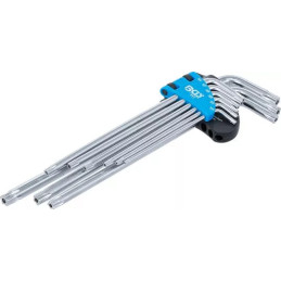 Jeu de clés allen | extra longues | Profil TS (pour Torx Plus) TS10 - TS50 | 9 pièces