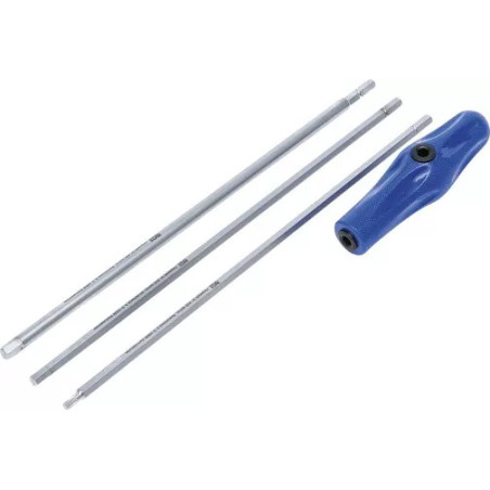 Jeu de tournevis de spéclial | Profil T (pour Torx) | six pans intérieurs | 4 pièces