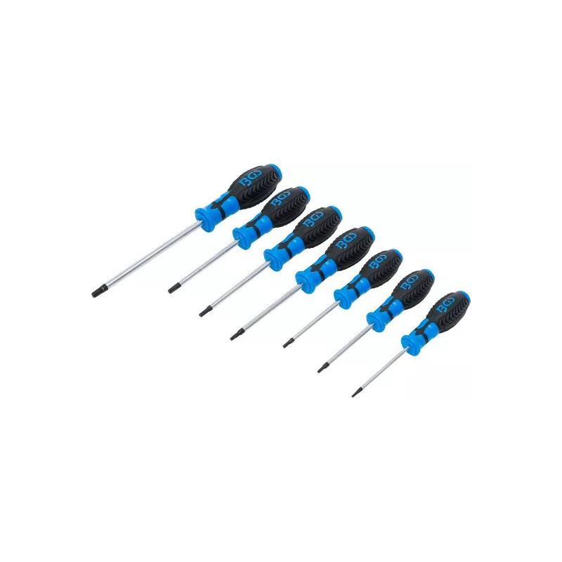 Jeu de tournevis | Profil T (pour Torx) avec perçage | T10 - T40 | 7 pièces Jeu de tournevis | Profil T (pour Torx) avec perçage | T10 - T40 | 7 pièces