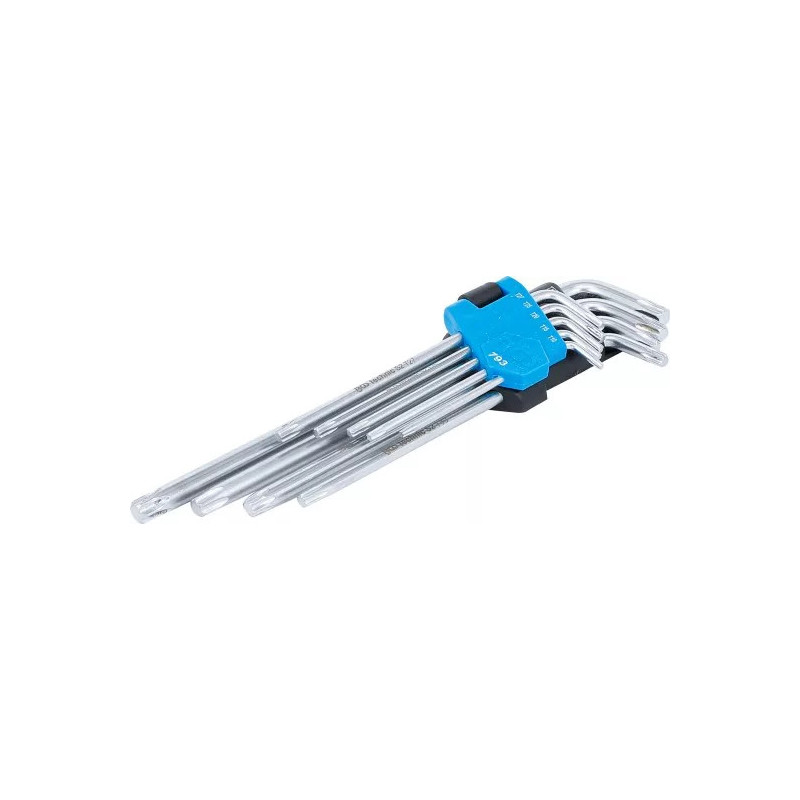 Jeu de clés allen | extra longues | Profil T (pour Torx) T10 - T50 | 9 pièces Jeu de clés allen | extra longues | Profil T (pour Torx) T10 - T50 | 9 pièces