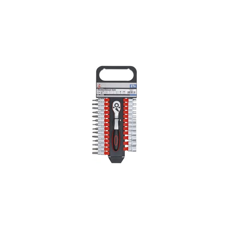 Coffret de douilles | 6,3 mm (1/4") | 4 - 13 mm | 27 pièces