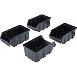Jeu de bacs à bec | avec rail d’accrochage | pour système mural | 4 pcs.