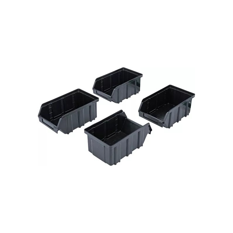 Jeu de bacs à bec | avec rail d’accrochage | pour système mural | 4 pcs. Jeu de bacs à bec | avec rail d’accrochage | pour système mural | 4 pcs.