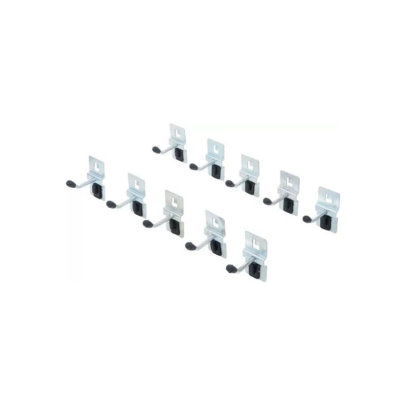 Jeu de crochets simples | 40 mm | pour système mural | 10 pcs. Jeu de crochets simples | 40 mm | pour système mural | 10 pcs.