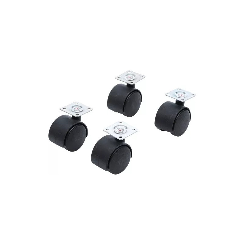 Jeu de roulettes doubles de direction | Ø 40 mm | 4 pièces Jeu de roulettes doubles de direction | Ø 40 mm | 4 pièces