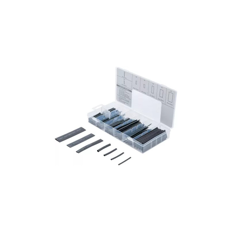 Assortiment de gaines thermo-rétractables | noires | 127 pièces Assortiment de gaines thermo-rétractables | noires | 127 pièces