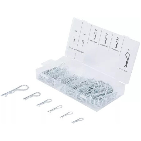 Assortiment de goupilles à ressort | Ø 2,4 - 4,0 mm | 150 pièces