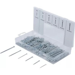 Assortiment de goupilles | Ø 1,6 - 4,0 mm | 555 pièces