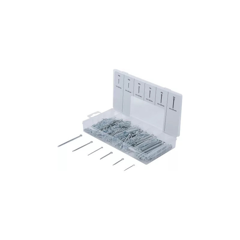 Assortiment de goupilles | Ø 1,6 - 4,0 mm | 555 pièces Assortiment de goupilles | Ø 1,6 - 4,0 mm | 555 pièces