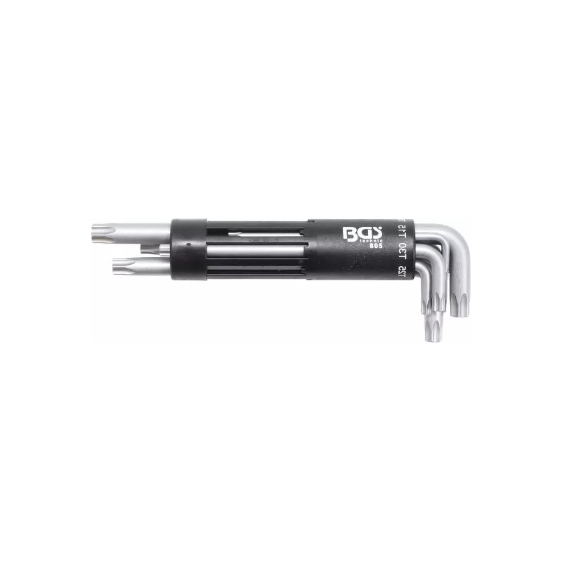 Jeu de clés allen | extra longues | Profil T (pour Torx) avec perçage T10 - T50 | 8 pièces Jeu de clés allen | extra longues | Profil T (pour Torx) avec perçage T10 - T50 | 8 pièces