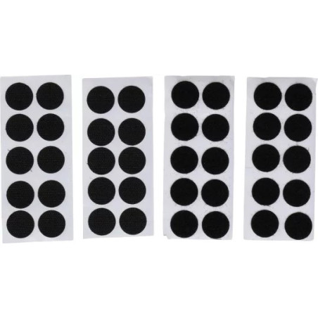 Points auto-agrippants | autocollants | noir | 40 pièces