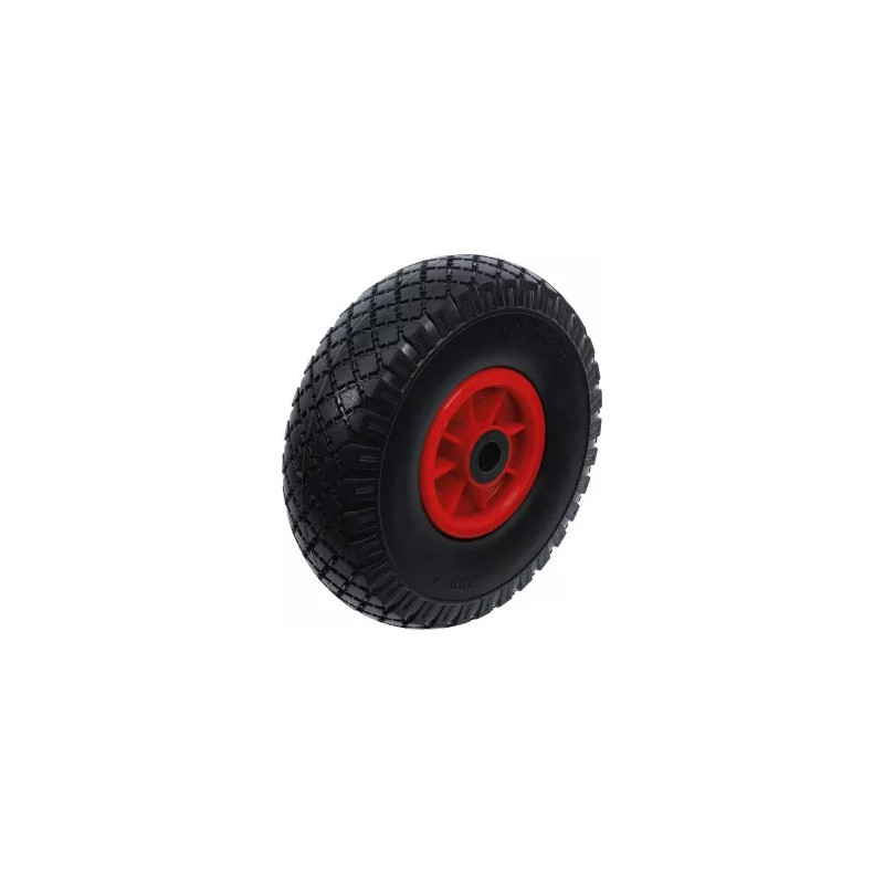 Roue pour diable / chariot de transport | PU, rouge/noir | 260 mm Roue pour diable / chariot de transport | PU, rouge/noir | 260 mm