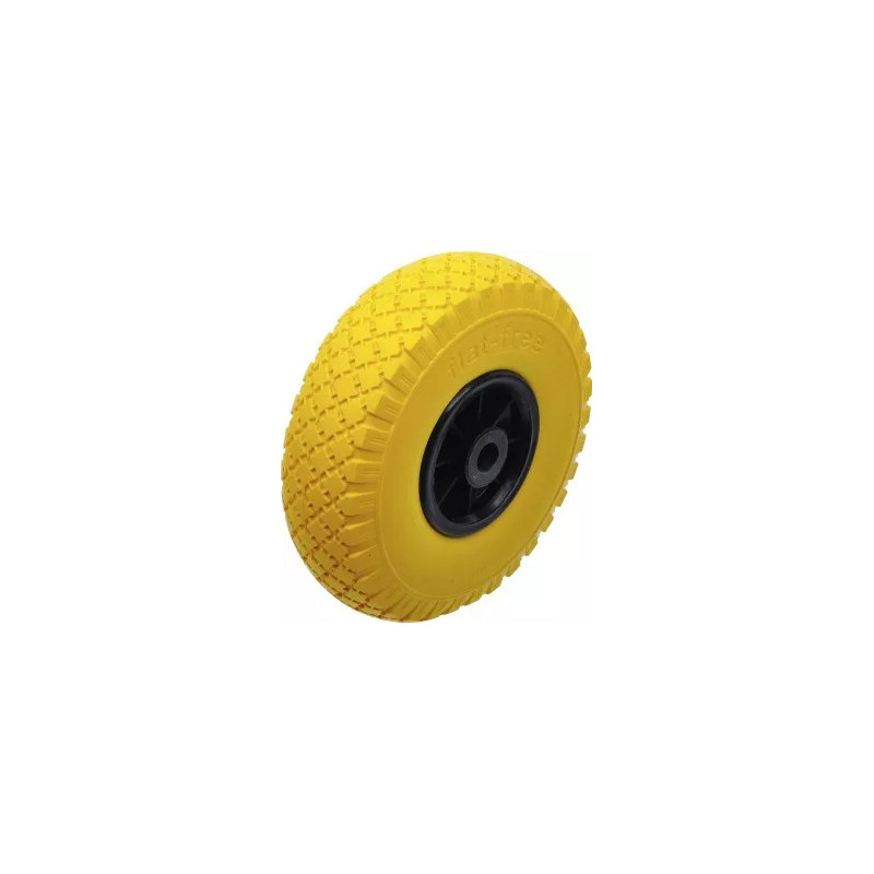 Roue pour diable / chariot de transport | PU, jaune/noir | 260 mm Roue pour diable / chariot de transport | PU, jaune/noir | 260 mm