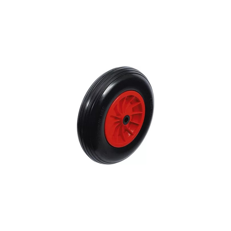 Roue de brouette | PU, rouge/noir | 400 mm Roue de brouette | PU, rouge/noir | 400 mm