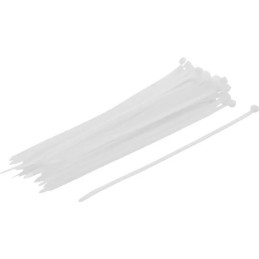 Assortiment de colliers plastique | blanc | 4,8 x 250 mm | 50 pièces