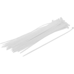 Assortiment de colliers plastique | blanc | 4,8 x 300 mm | 50 pièces
