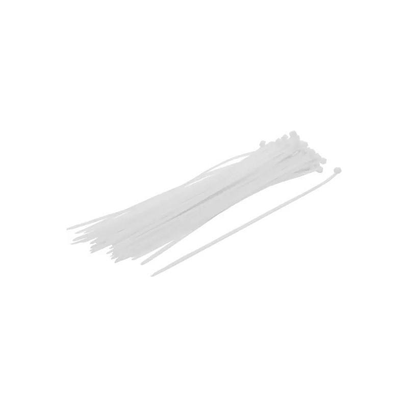 Assortiment de colliers plastique | blanc | 4,8 x 300 mm | 50 pièces Assortiment de colliers plastique | blanc | 4,8 x 300 mm | 50 pièces