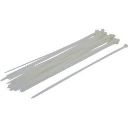 Assortiment de colliers plastique | blanc | 8,0 x 400 mm | 30 pièces