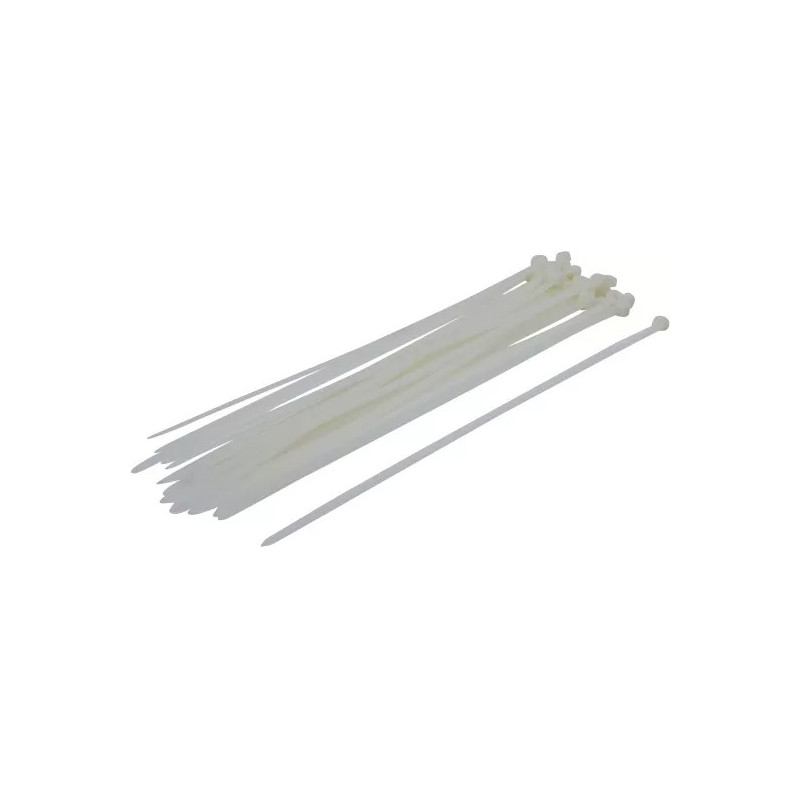 Assortiment de colliers plastique | blanc | 8,0 x 400 mm | 30 pièces Assortiment de colliers plastique | blanc | 8,0 x 400 mm | 30 pièces