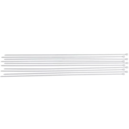 Assortiment de colliers plastique | blanc | 8,0 x 800 mm | 10 pièces