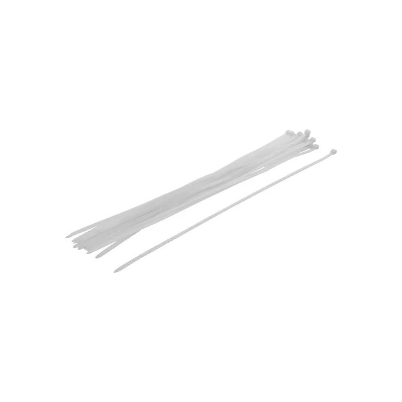 Assortiment de colliers plastique | blanc | 8,0 x 600 mm | 20 pièces Assortiment de colliers plastique | blanc | 8,0 x 600 mm | 20 pièces